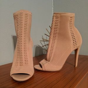 Gianvito Rossi Peep Toe Sock Boots